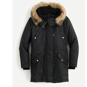 J.Crew Perfect Winter Parka with Eco-Friendly PrimaLoft Black M